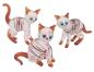 Preview: 3 Katzen (transp.-braun mit Streifen)